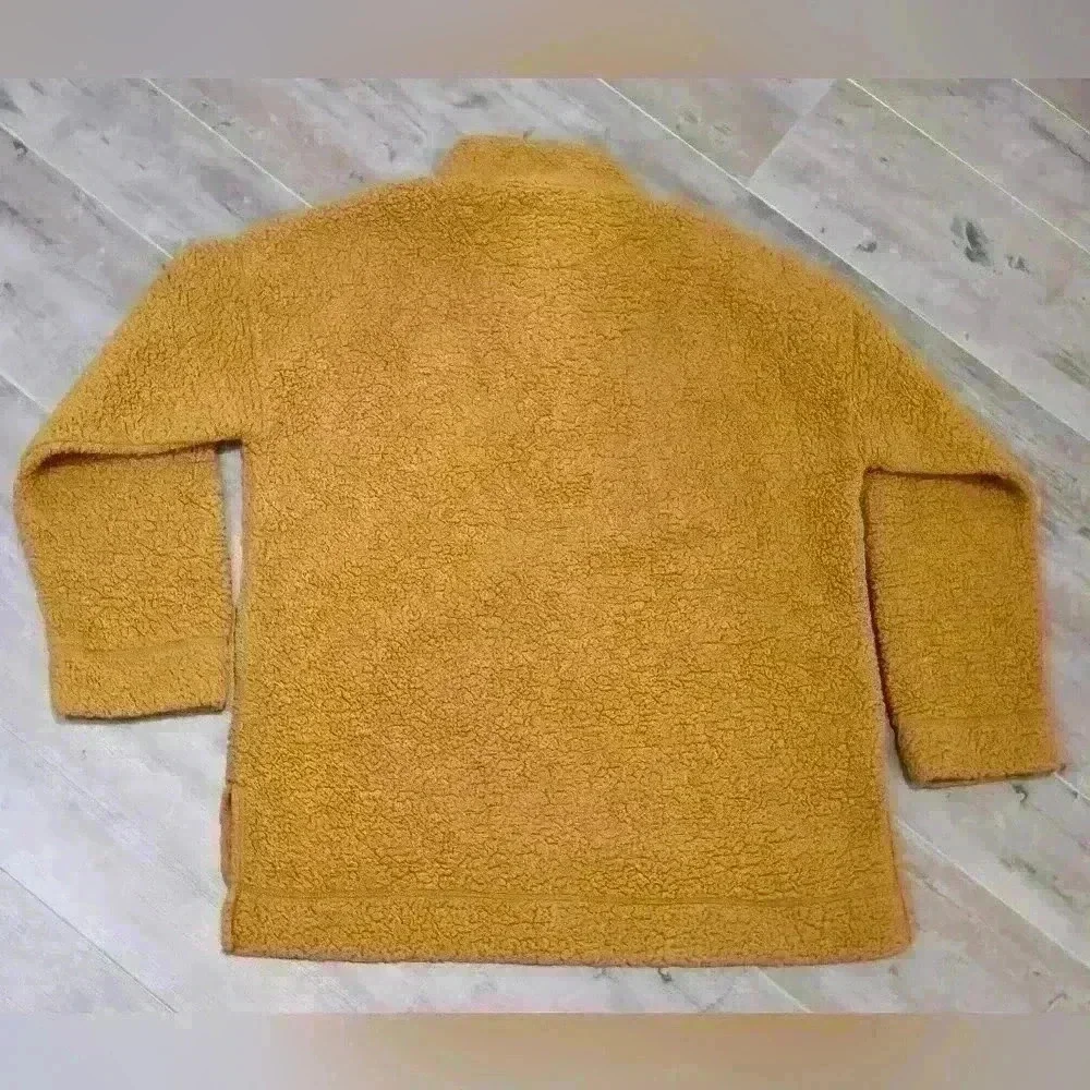 Aerie Sherpa Fleece Teddy 3/4 Button-Up Sweater.